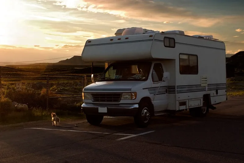 San Francisco RV motorhome ready for transport